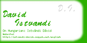 david istvandi business card