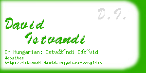 david istvandi business card